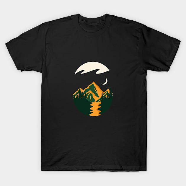 forest and hills retro style T-Shirt by Faishal Wira